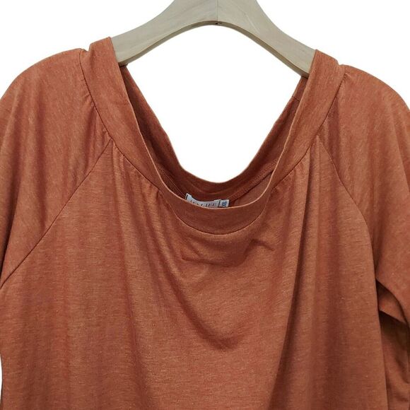 Halife Top Blouse Womens XXL Scoop Neck Dolman Sleeve Lightweight Rust Casual - Picture 5 of 12